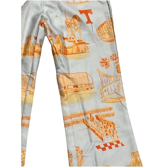 Women’s Toile VOLS game Day Wide Leg Pants Slacks Orange white UTK Trousers S - Picture 6 of 12